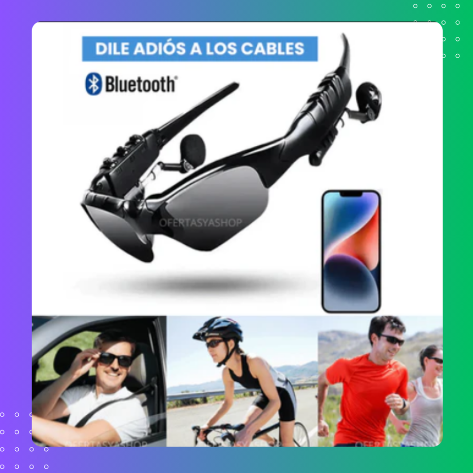LENTES DE SOL CON BLUETOOTH Y AUDIFONOS