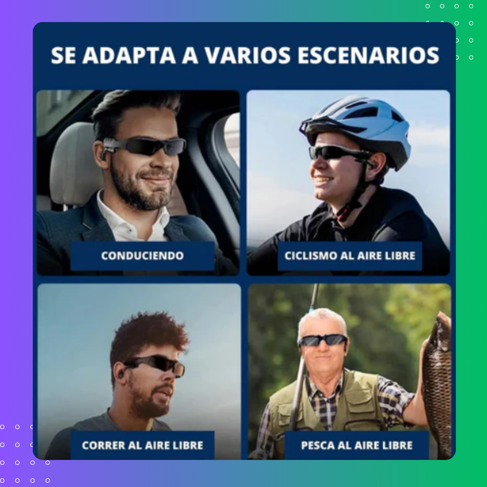 LENTES DE SOL CON BLUETOOTH Y AUDIFONOS