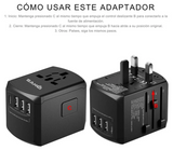 ADAPTADOR INTERNACIONAL , ENCHUFE INTERNACIONAL VIAJERO